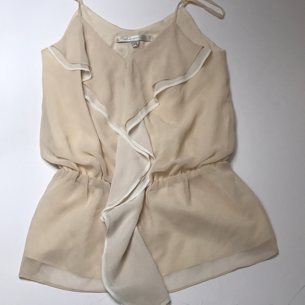 Cream & white tank